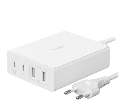 Ładowarka i akumulator BELKIN Ładowarka 108W 4-porty GaN 2xUSB-A 2xUSB-C WCH010vfWH